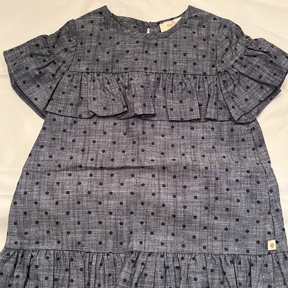 Kate Spade chambray size 3 toddler ruffle dress, NWT - Picture 3 of 16